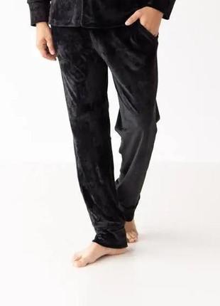 Батальные велюровые домашние, пижамные штаны мужские высокого качества больших и очень больших размеров fyv9 фото