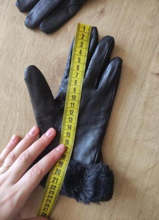 Стильные женские кожаные  перчатки,  германия. размер m ( 7 ).8 фото