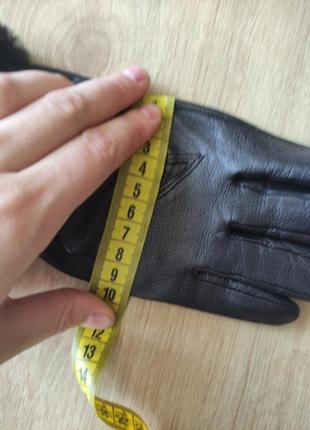 Стильные женские кожаные  перчатки,  германия. размер m ( 7 ).9 фото