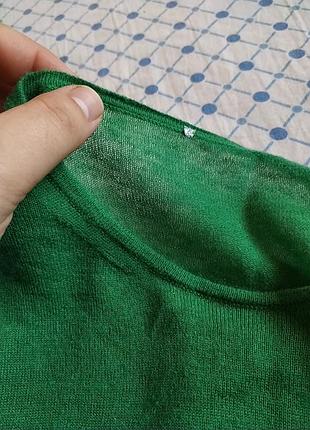 Зеленый тонкий свитер 4
