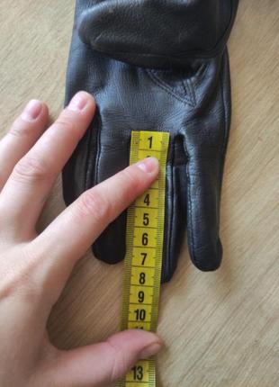 Стильные женские кожаные  перчатки,  германия. размер m ( 7 ).10 фото