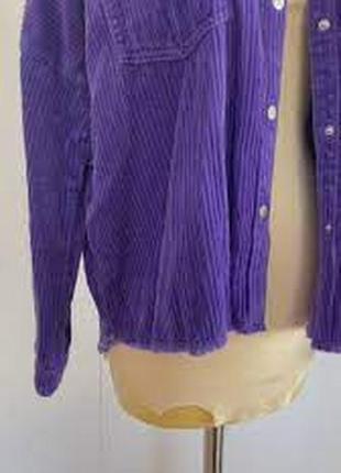 Zara вельветовая рубашка фиолетовая4 фото