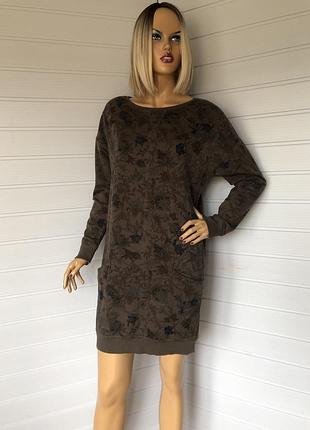 Хлопковое платье свитшот