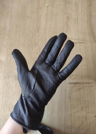 Стильные женские кожаные  перчатки,  германия. размер l ( 7 ).4 фото