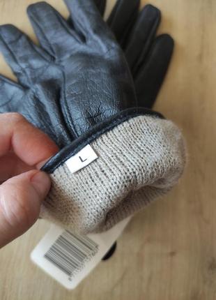 Стильные женские кожаные  перчатки,  германия. размер l ( 7 ).6 фото