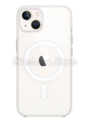 Прозрачный чехол apple clear case с magesafe для iphone 14 plus1 фото