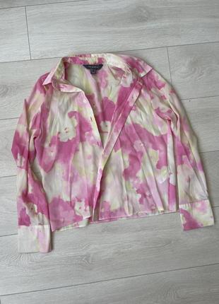 Рубашка в квітковий принт