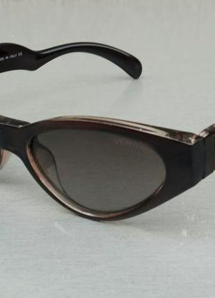 Versace очки кошечки женские солнцезащитные коричневые