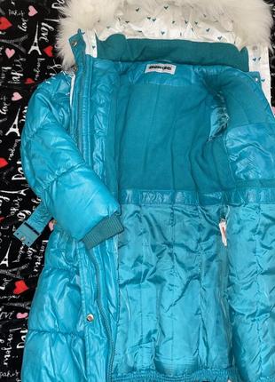 Зимняя куртка пальто donilo девочке 8-9 лет3 фото