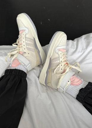 Кроссовки adidas forum «84 high cream / pink5 фото