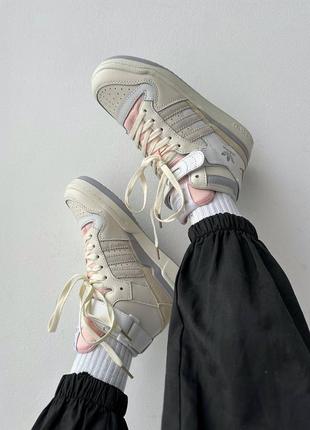 Кроссовки adidas forum «84 high cream / pink6 фото