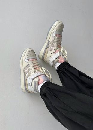 Кроссовки adidas forum «84 high cream / pink4 фото
