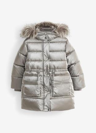 Зимняя куртка пуховик пальто с металлическим покрытием