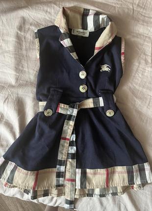 Маленьке платтячко burberry, на півтора рочки, стильна сукеночка
