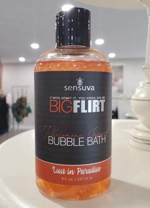 Пена для ванны sensuva big flirt pheromone bubble bath lust in paradise (237 мл)3 фото