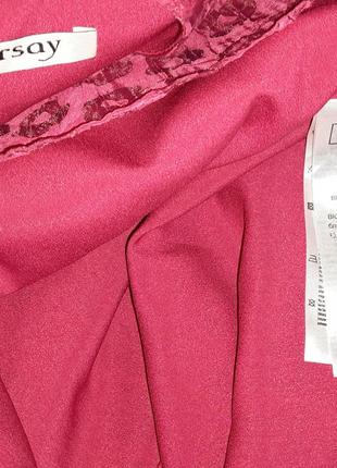 Блуза m l xl 46 48 розовая фуксия рукава фонарик orsay турция6 фото