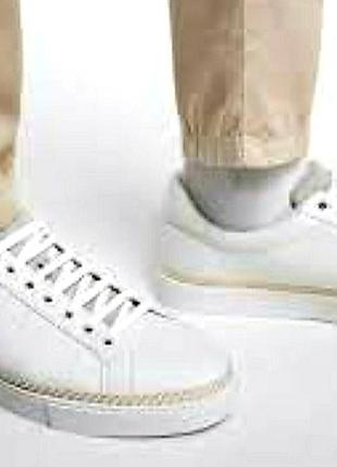 Кроссовки "zara" мужские белые классические