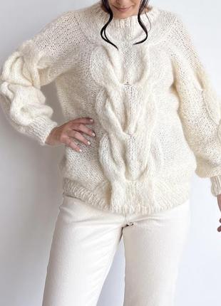 Базовий светр оверсайз з вовни альпака5 фото