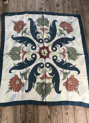 Платок шелк винтаж ручной роспись