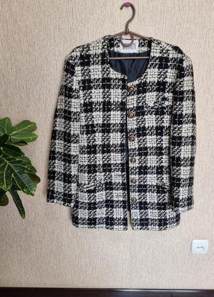 Твидовый винтажный жакет, пиджак affinity, оригинал1 фото