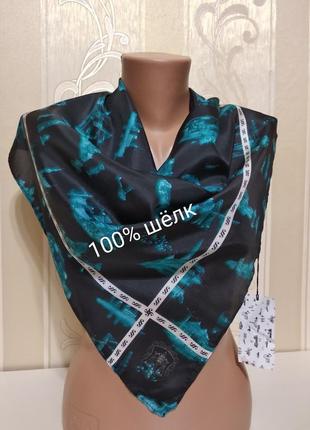 Новый шелковый подписной платок 67*67см, krista leesi.