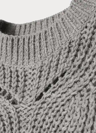 H&m теплый вязаный свитер нм объемная вязка женская кофта демпер свитшот2 фото