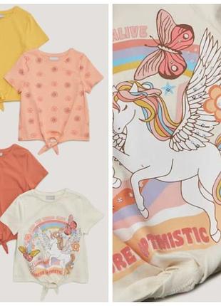 Качественная брендовая футболка для девочки футболка лето от matalan крупнобритания 100% хлопок