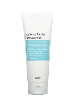 Слабокислотний гель для делікатного очищення шкіри purito defence barrier ph cleanser2 фото