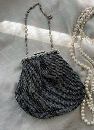 Вінтажна сумочка для ваших неповторних клатч вечірніх образів сіра маленька редікюль рідікюль ридикюль вінтаж старовинна