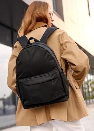 Женский стильный рюкзак полиэстер черный