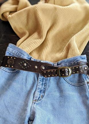 Пояс кожаный италия широкий