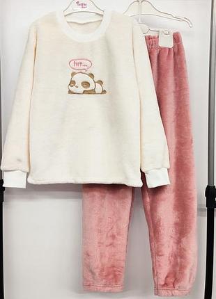 Пижама теплая плюшевая с вышивкой