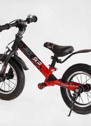 Велобіг дитячий двоколісний колесо 12 сталева рама з амортизатором ручне гальмо corso skip jack 445385 фото