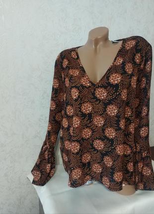 Новая батальная женская блузка, блуза женская цветочный принт 💓, распродажа, женская обувь, женская одежда