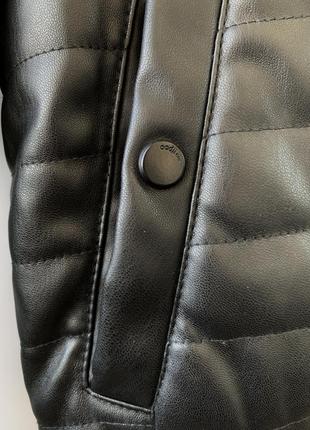 Мужская осенняя куртка бомбер кожзам