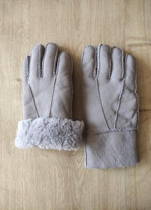 Шикарні жіночі шкіряні рукавиці на натуральній овчині. германія.. розмір l.