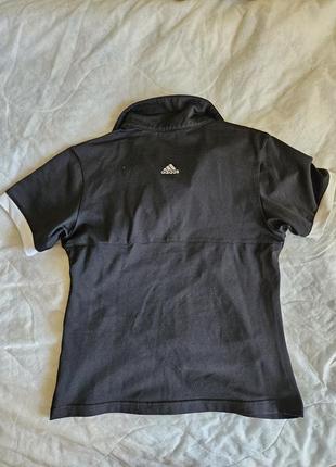 Черная футболка поло adidas2 фото