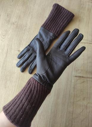Шикарные женские кожаные перчатки pearlwood германия. . размер s.
