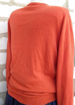 Яркий кашемировый джемпер свитер с v образны вырезом италия8 фото