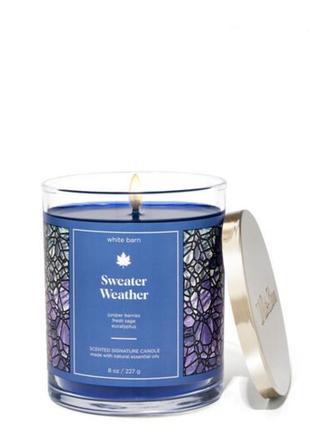 Арома свічка sweater weather від bath and body works