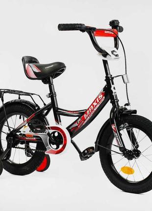 Велосипед для дитини від 4 до 5 років з додатковими колесами 14 дюймів "corso" maxis cl - 14613