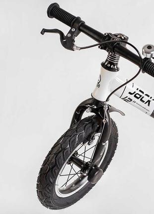 Велобіг дитячий двоколісний колесо 12 сталева рама з амортизатором ручне гальмо corso skip jack 110576 фото