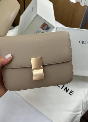 Сумка celine box beige big