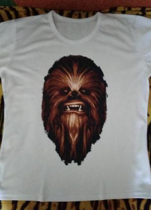 Футболка женская белая чубакка звездные войны star wars