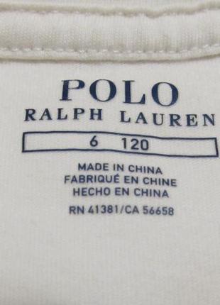 Polo ralph lauren белая футболка с принтом медведя 6-7 лет3 фото