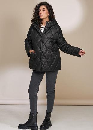 Демісезонна куртка для вагітних noa ow-33.011 чорна2 фото