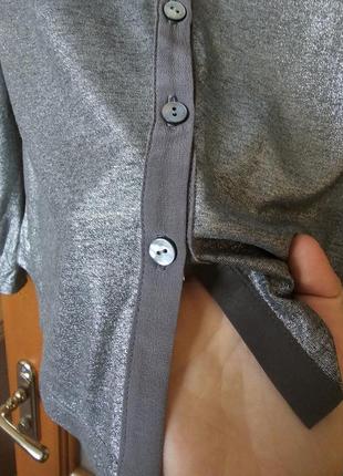 Сорочка блуза кофта люрекс металік металізована з металевим блиском3 фото