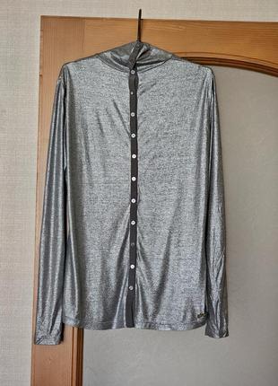 Сорочка блуза кофта люрекс металік металізована з металевим блиском2 фото