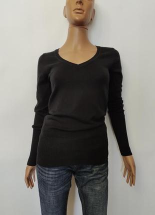 Черный базовый женский пуловер кофта tally weijl, р.s/m