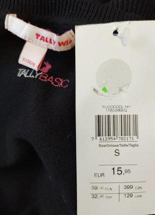 Черный базовый женский пуловер кофта tally weijl, р.s/m10 фото